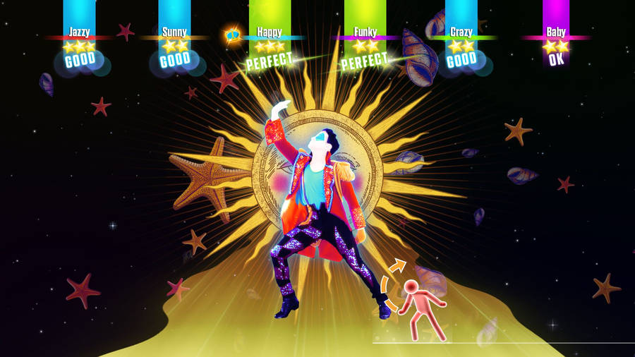 Just Dance Man Dancing In Front Of Sun Wallpaper