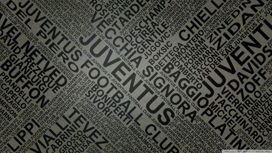 Juventus Text Background Wallpaper