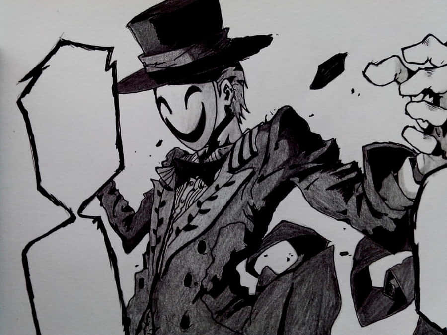 Kagetane_ Hiruko_ Black_ Bullet_ Sketch Wallpaper