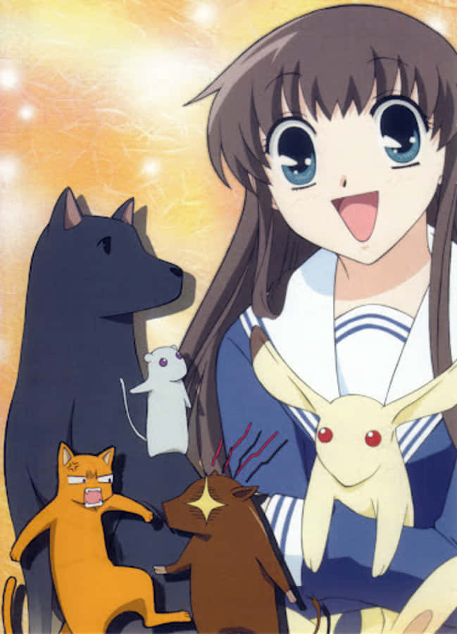 Kagura_ Sohma_and_ Animal_ Friends_ Anime Wallpaper