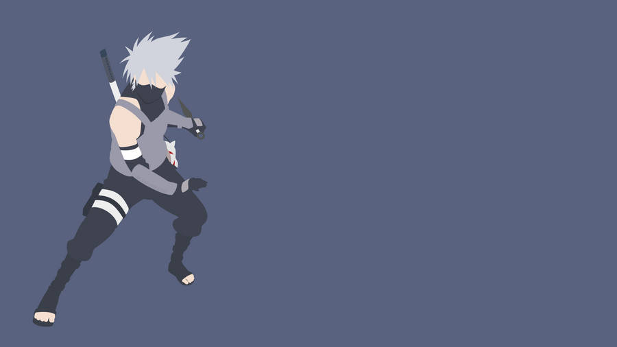Kakashi 4k Minimalist Vector Art Wallpaper