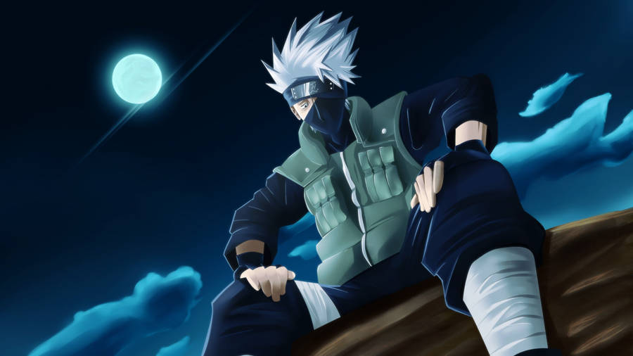 Kakashi 4k Ninja Full Moon Wallpaper