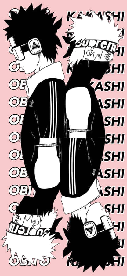 Kakashi And Obito, Two Of The Most Powerful And Beloved Characters In The Anime World. Wallpaper