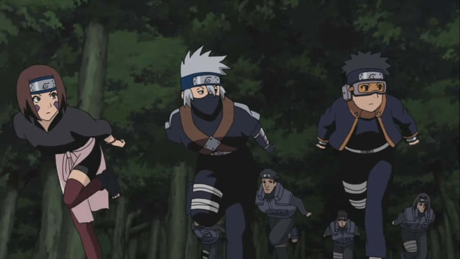 Kakashi And Rin - A Bond Beyond Teammates Wallpaper