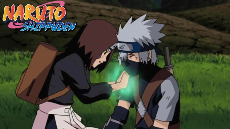 Kakashi And Rin, A Powerful Bond In The World Of Naruto Wallpaper