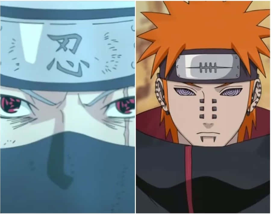 Kakashi Hatake Faces Off Against Pain In An Intense Battle Wallpaper