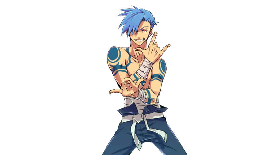 Kamina, The Fearless Leader Of Team Gurren, Strikes A Pose In This High-quality Gurren Lagann Wallpaper. Wallpaper