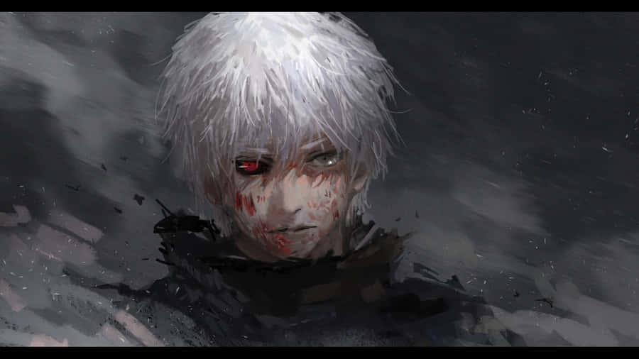 Kaneki Sad Anime Face Desktop Wallpaper