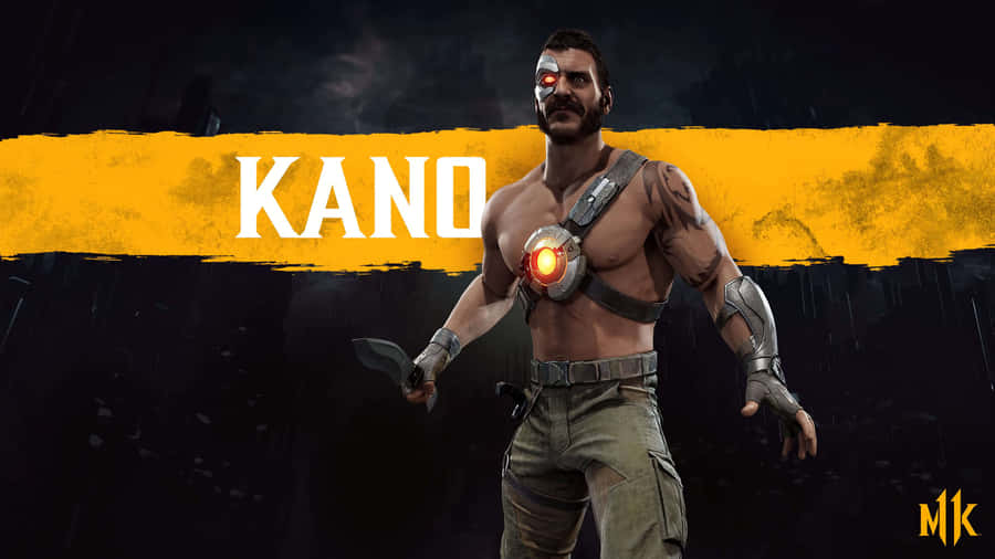 Kano Unleashing Fury In Mortal Kombat Wallpaper