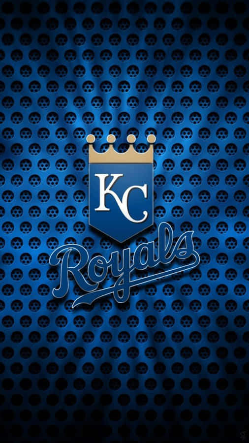 Kansas Royals Logo On A Blue Background Wallpaper