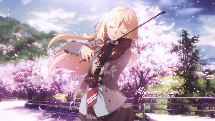 Kaori Miyazono Violin Performance Wallpaper