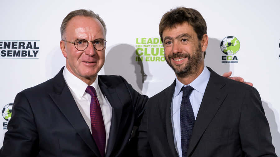Karl-heinz Rummenigge Handover Eca To Andrea Agnelli Wallpaper