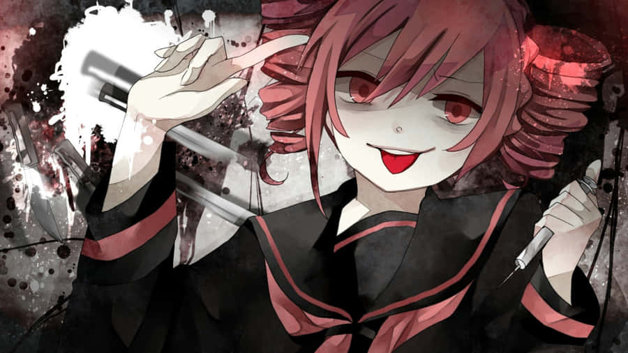 Kasane Teto Dark Theme Wallpaper