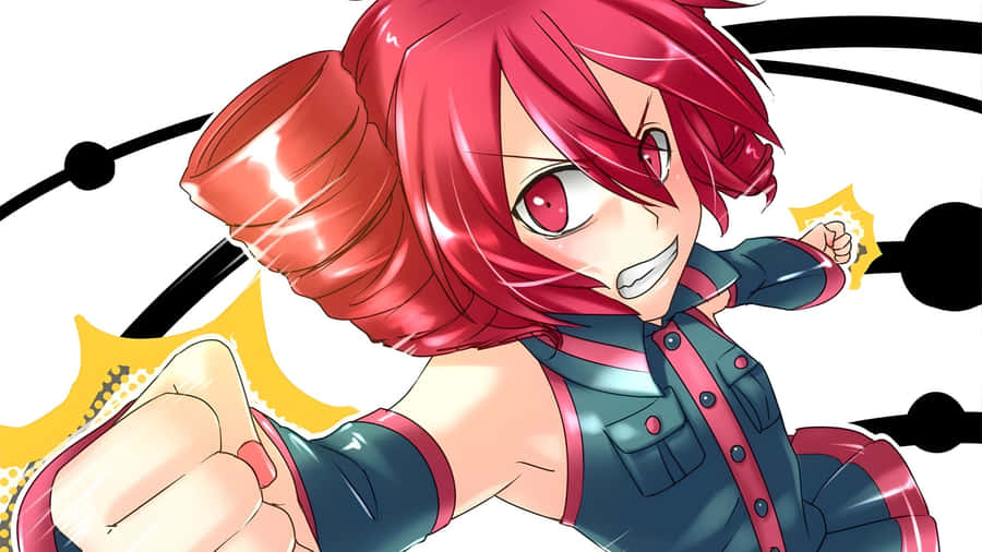 Kasane Teto Dynamic Pose Wallpaper