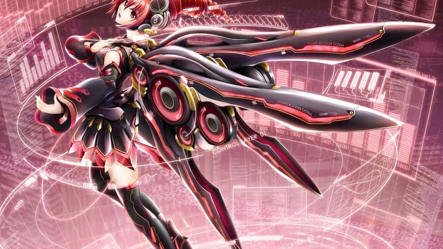 Kasane Teto Futuristic Design Wallpaper