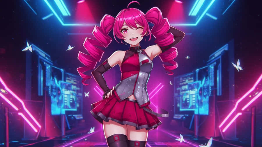 Kasane Teto Futuristic Style Wallpaper