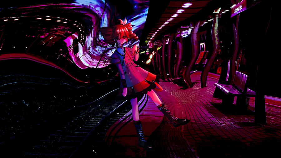 Kasane Teto Night Vibes Wallpaper