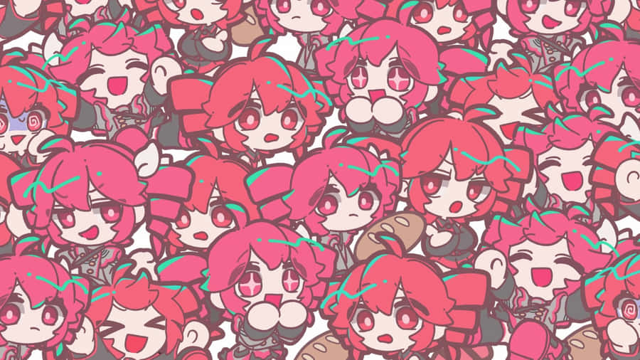 Kasane Teto Pattern Wallpaper