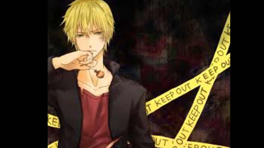 Kasuka Heiwajima Striking A Pose In A Dynamic Urban Environment Wallpaper