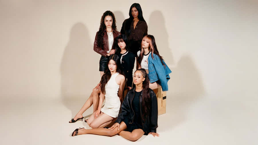 Katseye Fashion Group Portrait Wallpaper