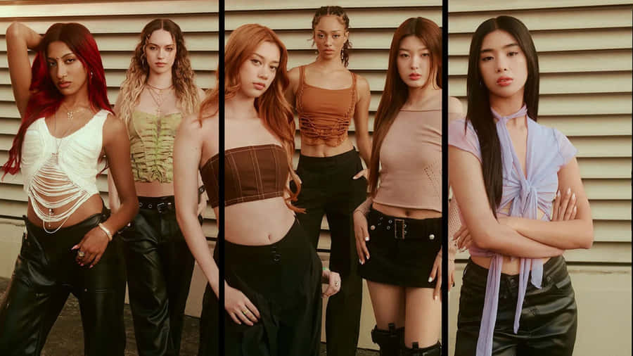 Katseye Fashion Group Urban Style Wallpaper