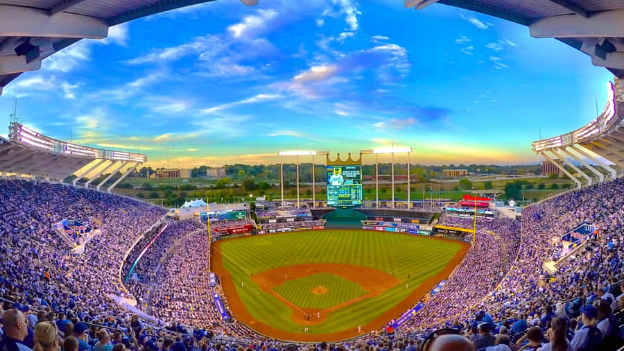 Kauffman Stadium Baseball View Wallpaper