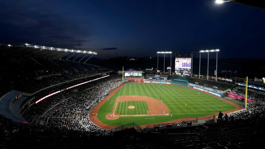 Kauffman Stadium Night View Wallpaper