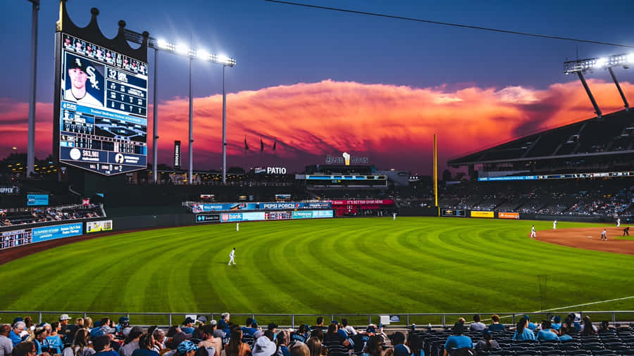 Kauffman Stadium Sunset View Wallpaper