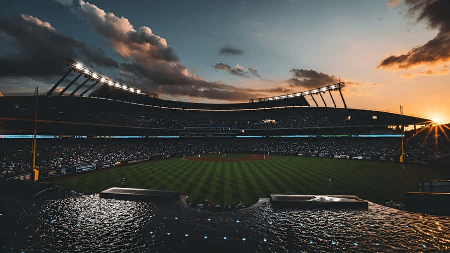 Kauffman Stadium Sunset View Wallpaper
