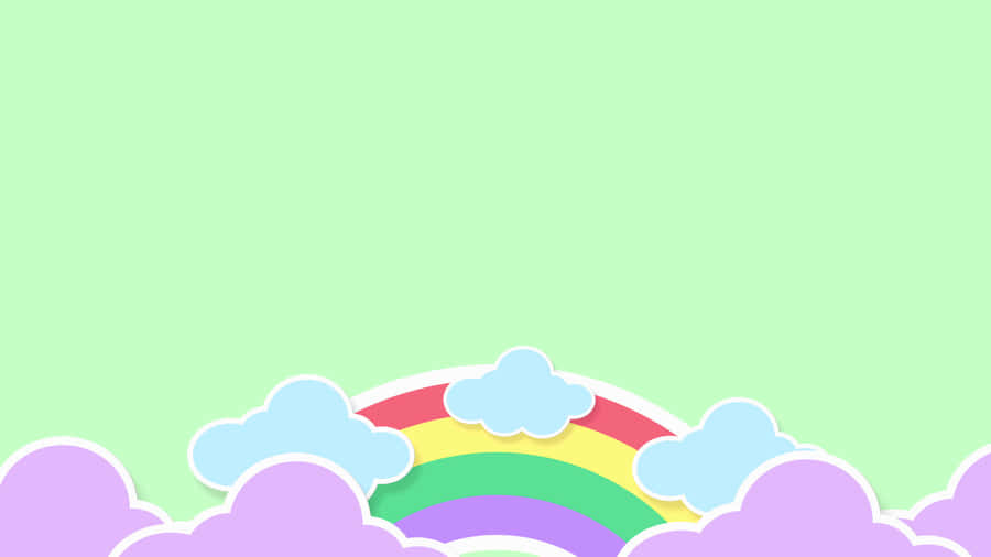 Kawaii Aesthetic Pastel Rainbow Wallpaper