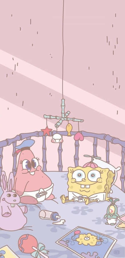 Kawaii Aesthetic Spongebob And Patrick Wallpaper