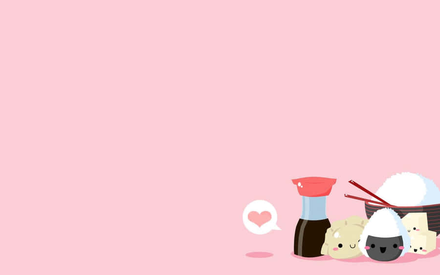 Kawaii Japanese Food Wallpaper Wallpaper