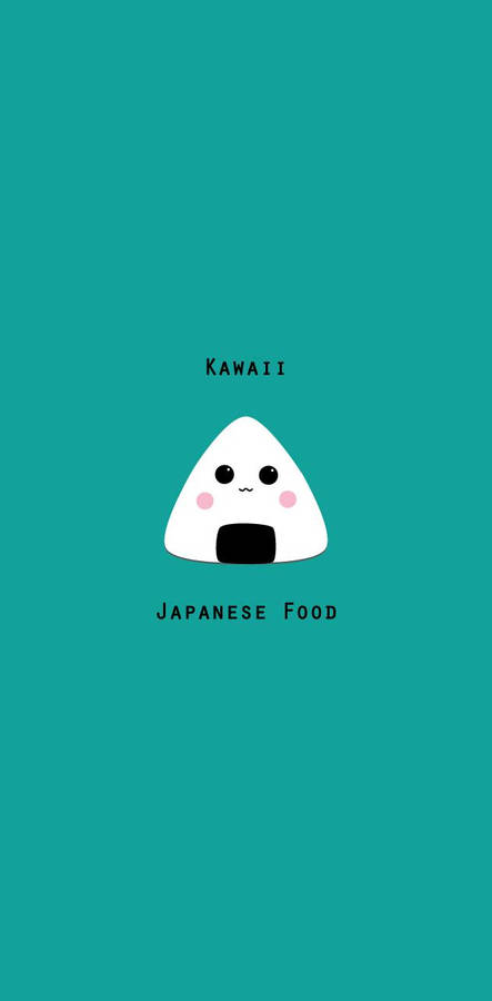 Kawaii Onigiri Cute Japanese Food Illustration Wallpaper