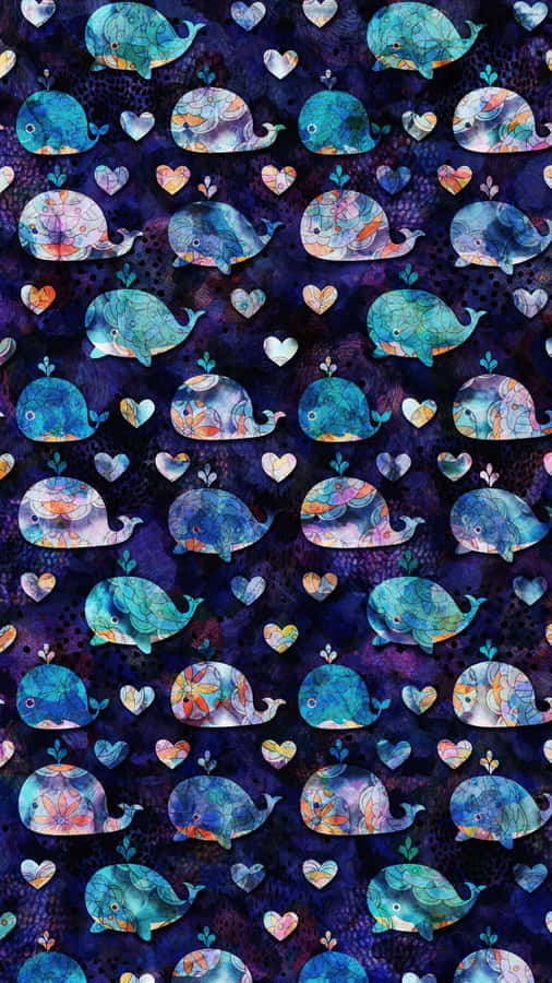 Kawaii Sea Creatures Gathering Wallpaper