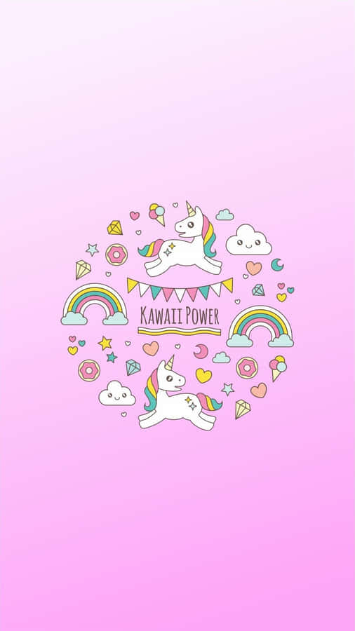 Kawaii Unicorn: Colorful Magic Wallpaper