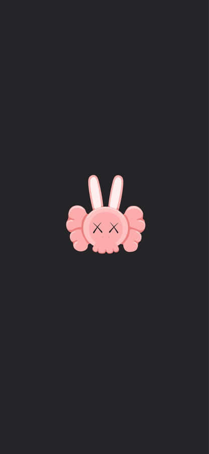 Kaws Inspired Pink Bunny Wallpaper Wallpaper