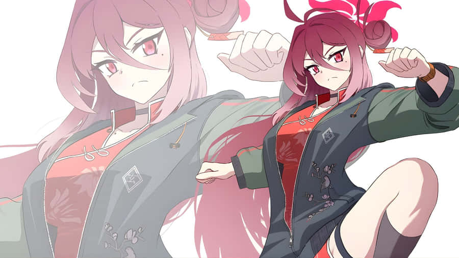 Kayama Reijo Dynamic Anime Pose Wallpaper