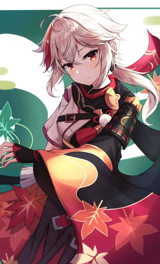 Kazuha Kaedehara White Hair Wallpaper