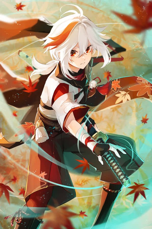 Kazuha Unsheathed Sword Wallpaper