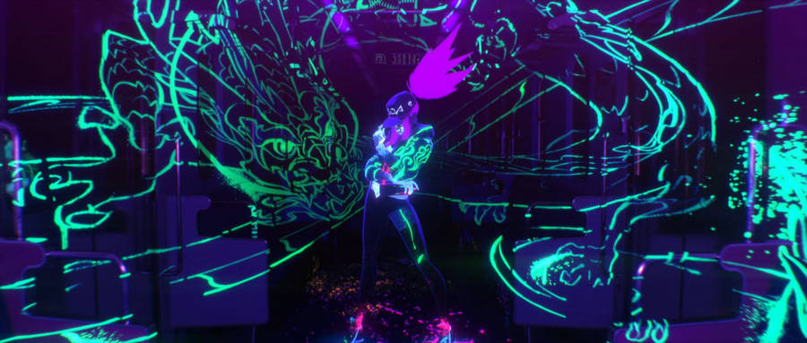 Kda Akali Inside Train Wallpaper
