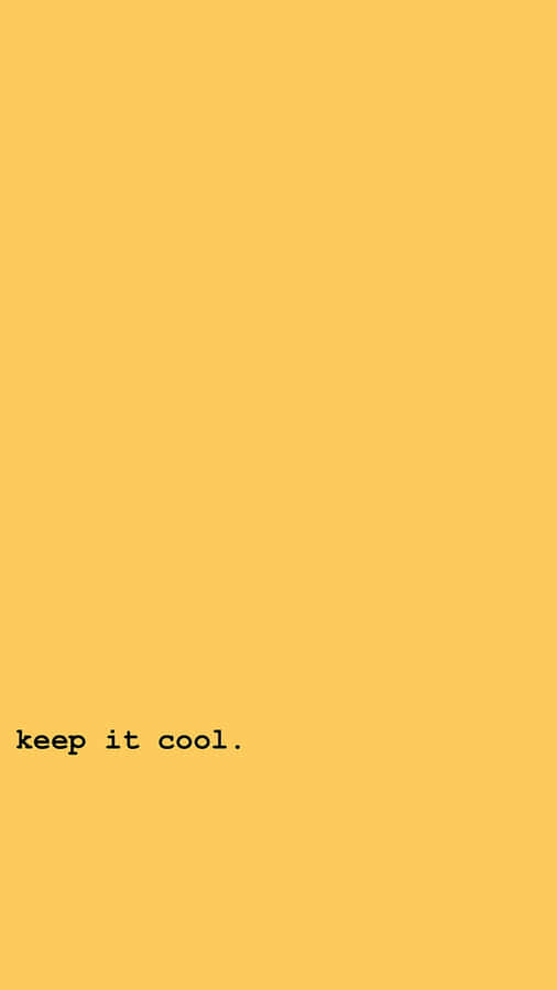 Keep It Cool Cute Pastel Yellow Wallpaper