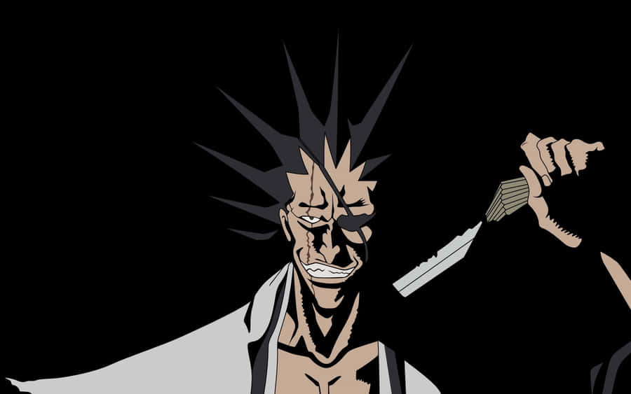 Kenpachi Zaraki Is A Hollow Slayer, Sworn To Rid The World Of Evil Souls Wallpaper