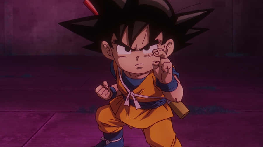 Kid Goku Preparing Attack Wallpaper