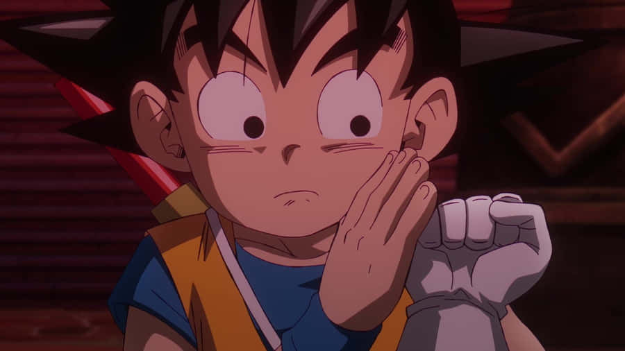 Kid Goku Preparing For Battle Wallpaper