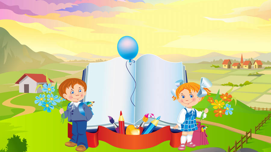 Kids Learning Books Wallpaper