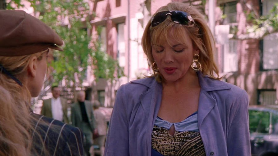 Kim Cattrall Sporting Christian Dior Sunglasses Wallpaper