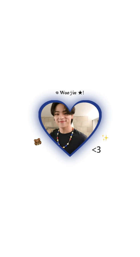 Kim Woojin Heart Frame Wallpaper