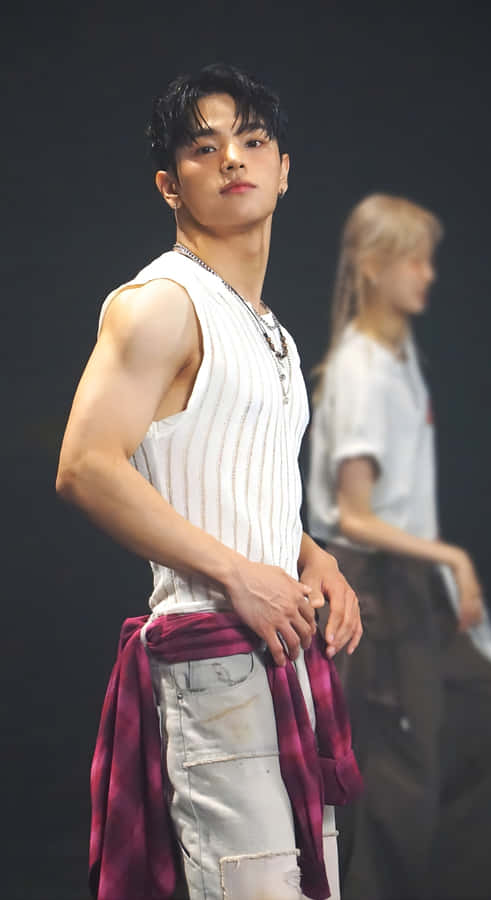 Kim Woojin Stage Presence Wallpaper