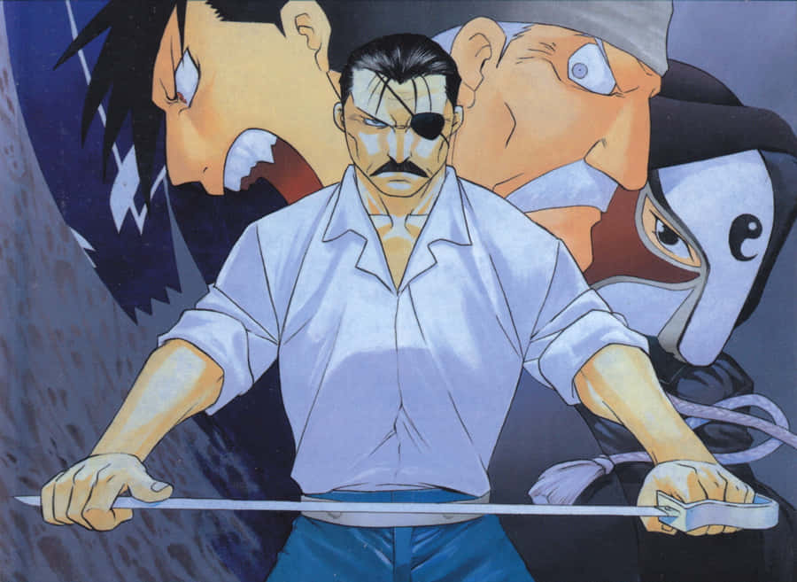 King Bradley In An Intense Battle Scene Wallpaper