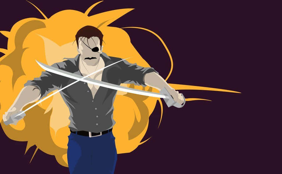 King Bradley In Fierce Battle Stance Wallpaper